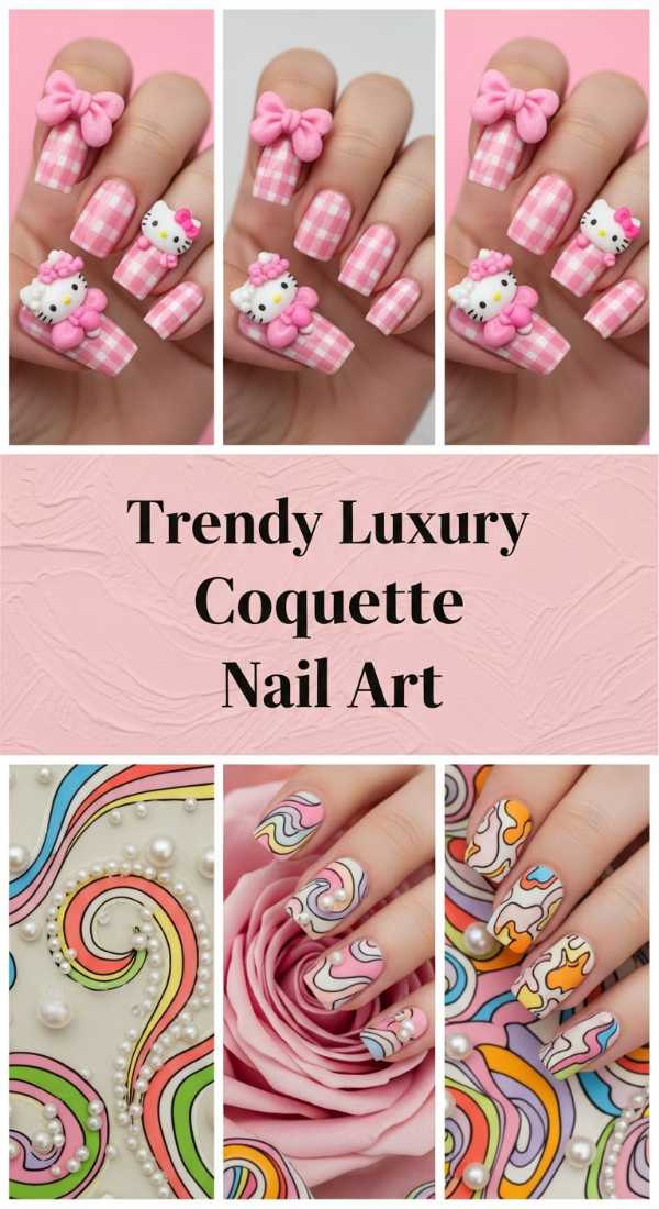 Trendy Luxury Coquette Nail Art 69ef3c803d3b5