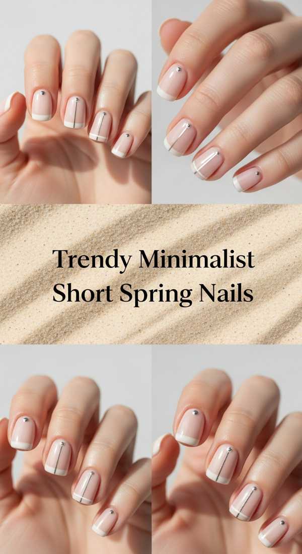 Trendy Minimalist Short Spring Nails