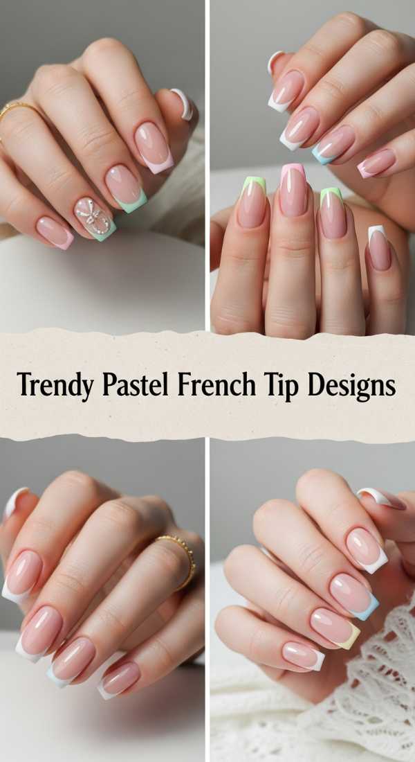 Trendy Pastel French Tip Designs 69df3ad04b545