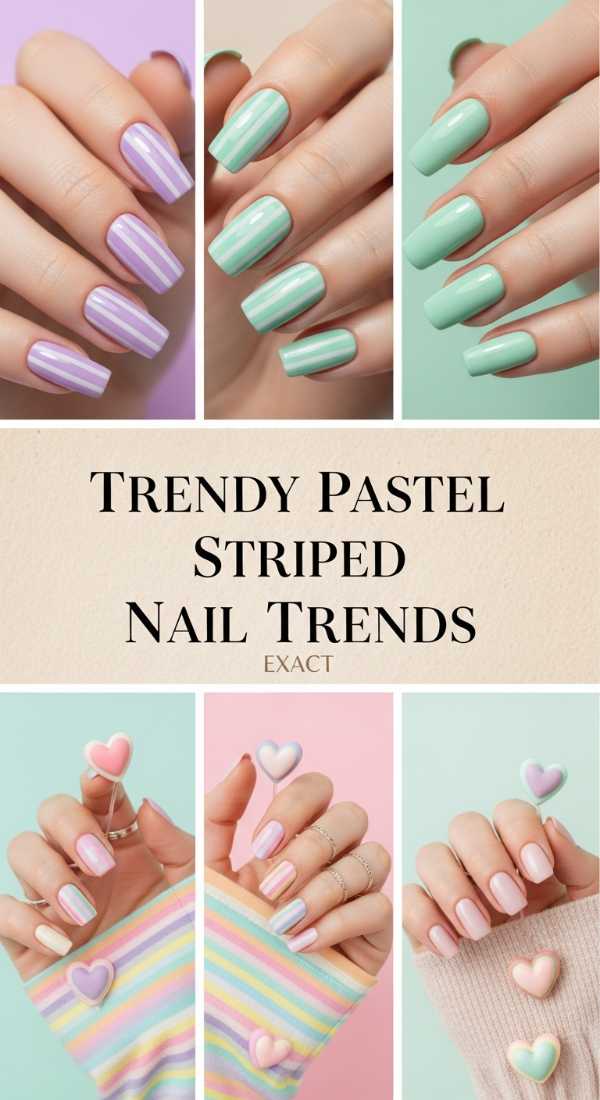 Trendy Pastel Striped Nail Trends 69ef3add31deb