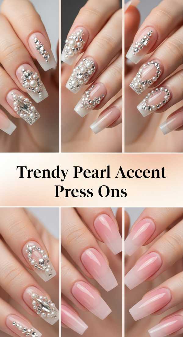Trendy Pearl Accent Press Ons 69e4e4980d39a