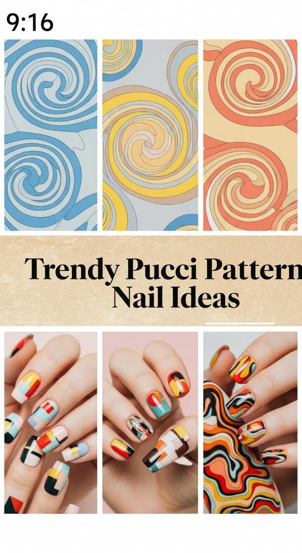 Trendy Pucci Pattern Nail Ideas 69ee419c785e8