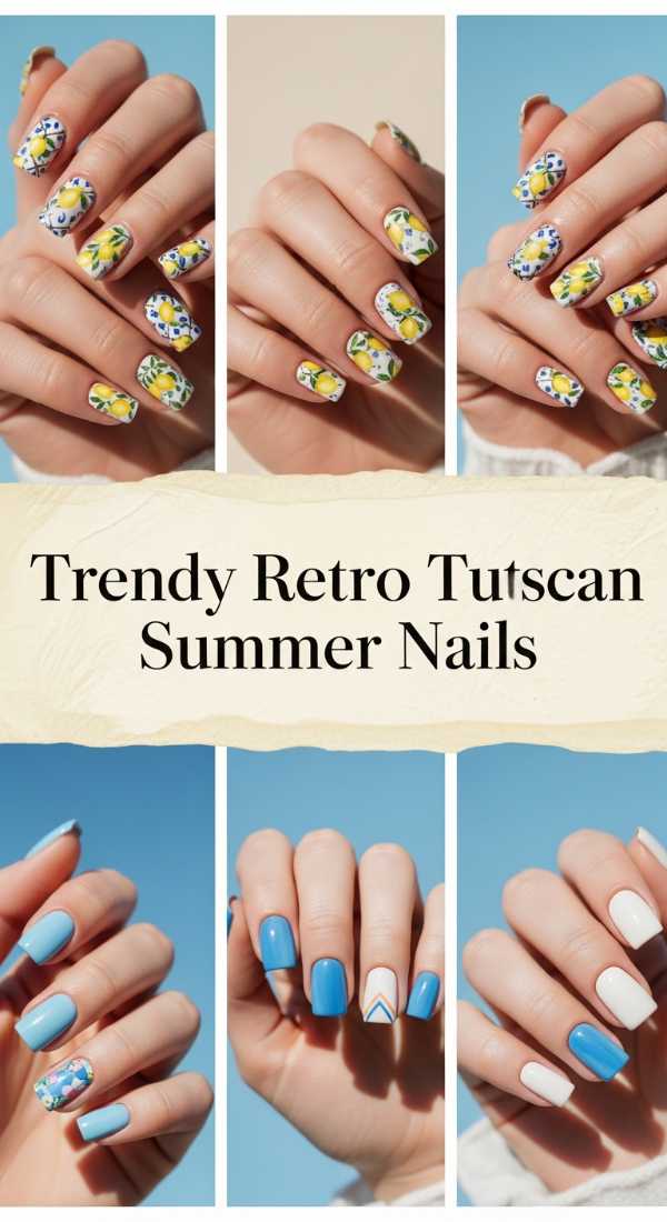 Trendy Retro Tuscan Summer Nails 69ee40a064c6c