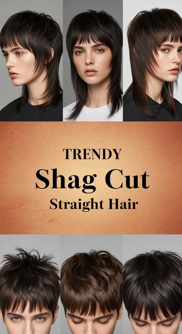 Trendy Shag Cut Straight Hair