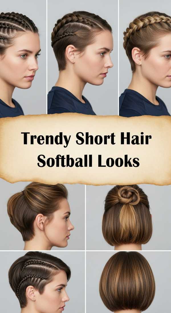 Trendy Short Hair Softball Looks 69ecef88ad58a