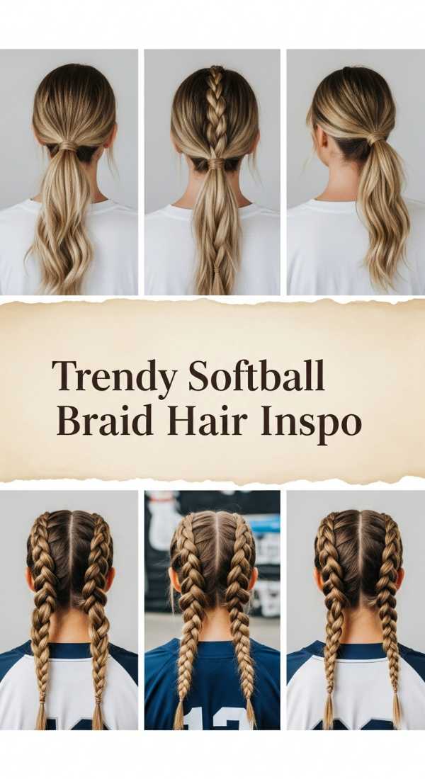 Trendy Softball Braid Hair Inspo 69e5e11a5b7c7