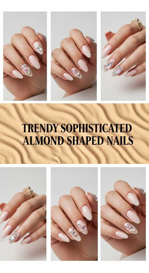 Trendy Sophisticated Almond Shaped Nails