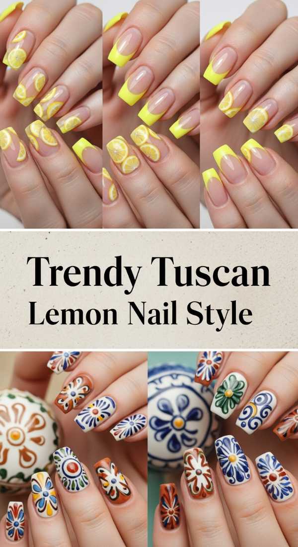 Trendy Tuscan Lemon Nail Style 69ecf73a9d429