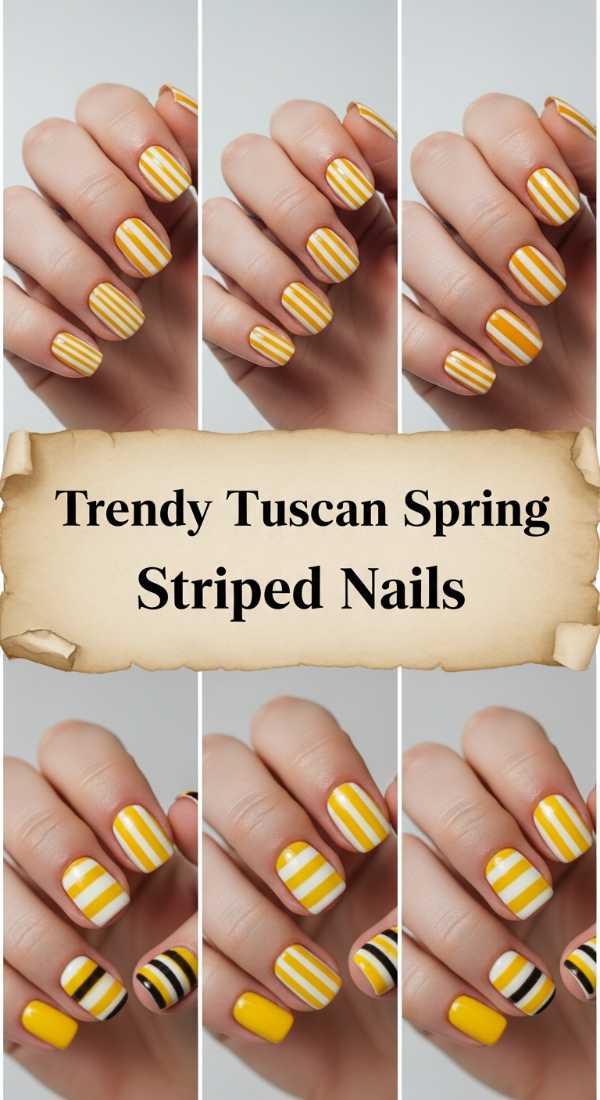 Trendy Tuscan Spring Striped Nails 69f0cc3e663d8
