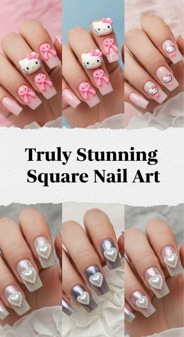 Truly Stunning Square Nail Art 69e72cce8e024
