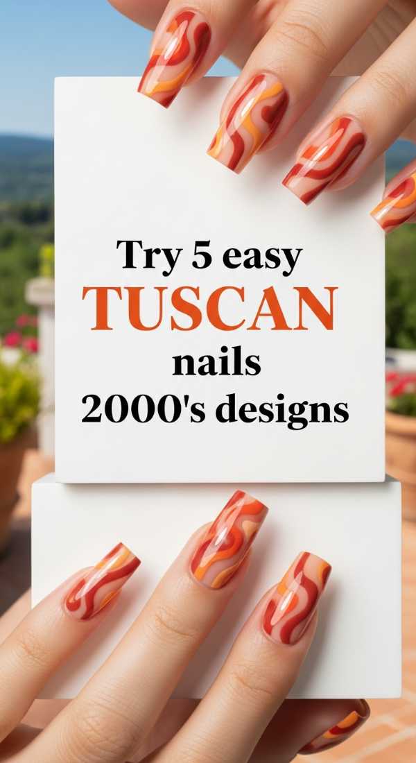 Try 5 Easy Tuscan Nails 2000s Designs 69e780354fd4e