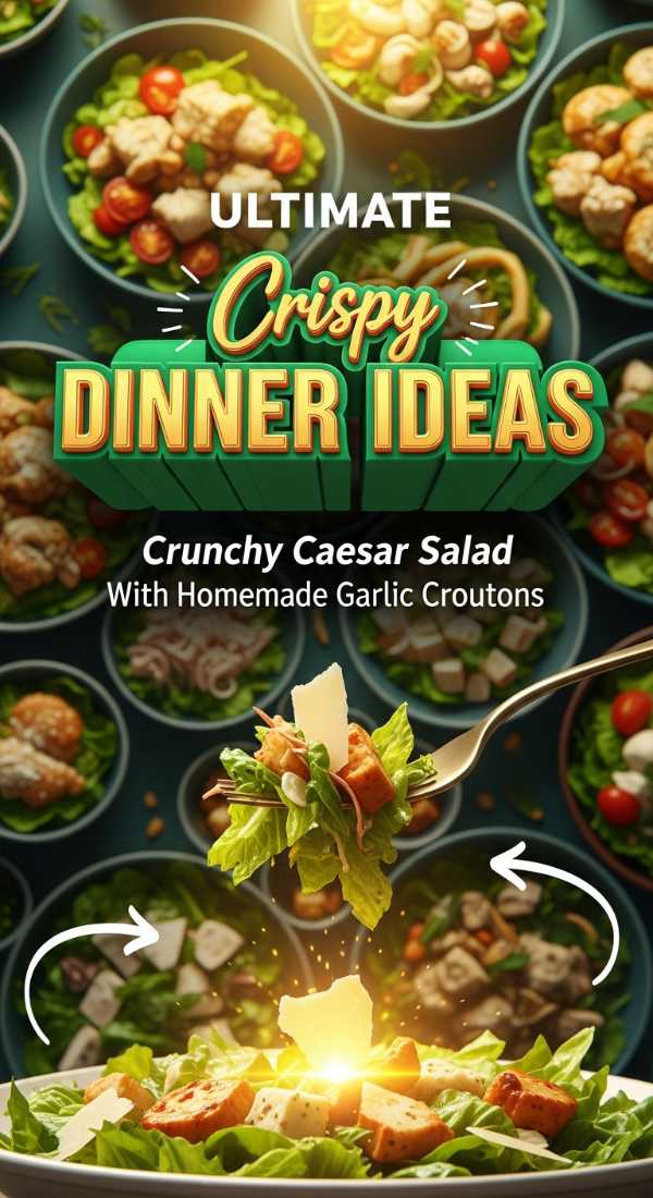 Ultimate Crunchy Caesar Salad With Croutons