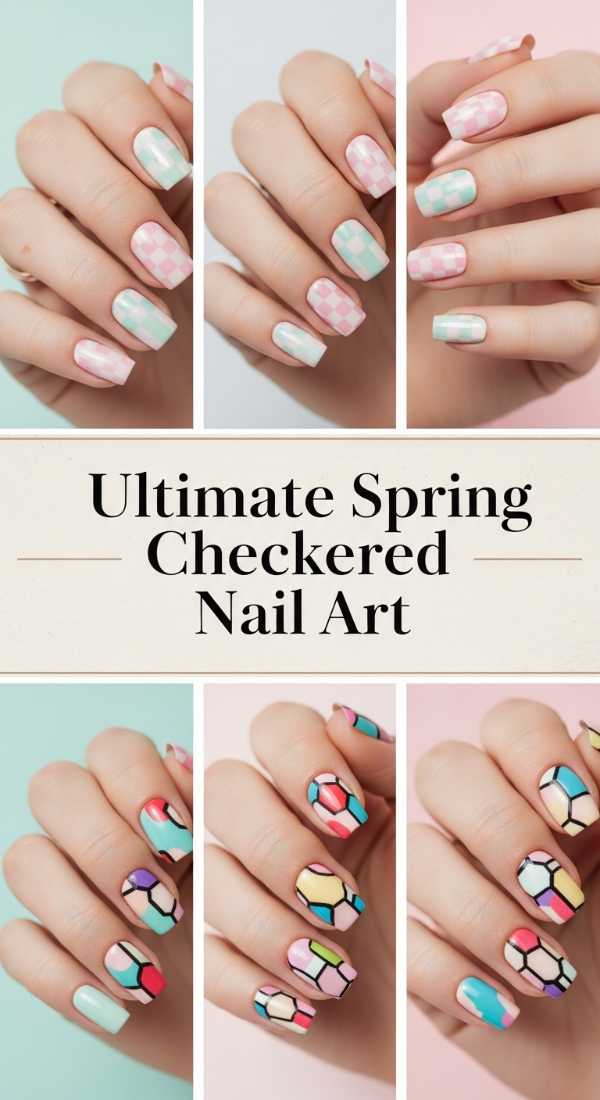 Ultimate Spring Checkered Nail Art 69e905b9c7ff0