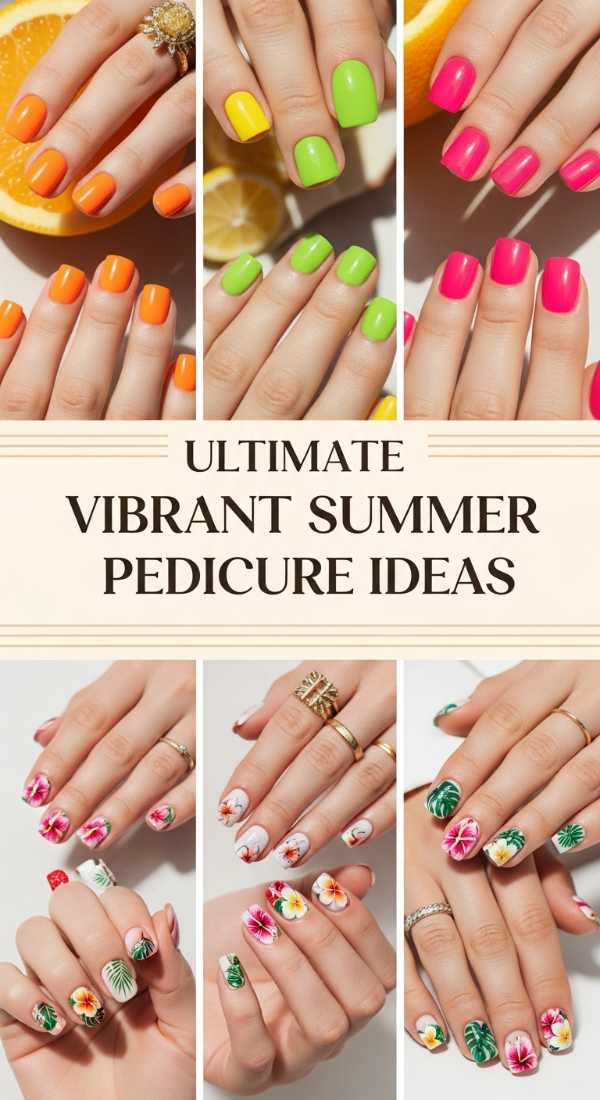 Ultimate Vibrant Summer Pedicure Ideas 69ef3c5baf763
