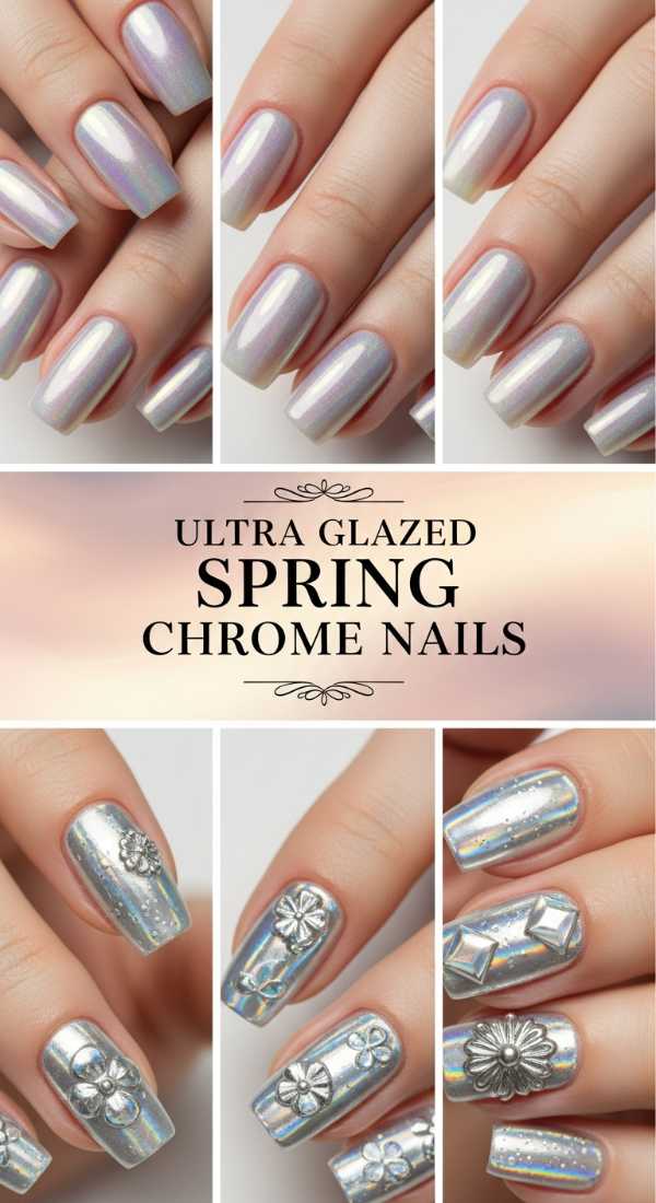 Ultra Glazed Spring Chrome Nails 69f32d4db3c8b