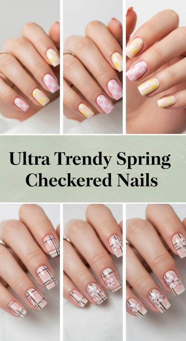 Ultra Trendy Spring Checkered Nails 69ee417ea1e36