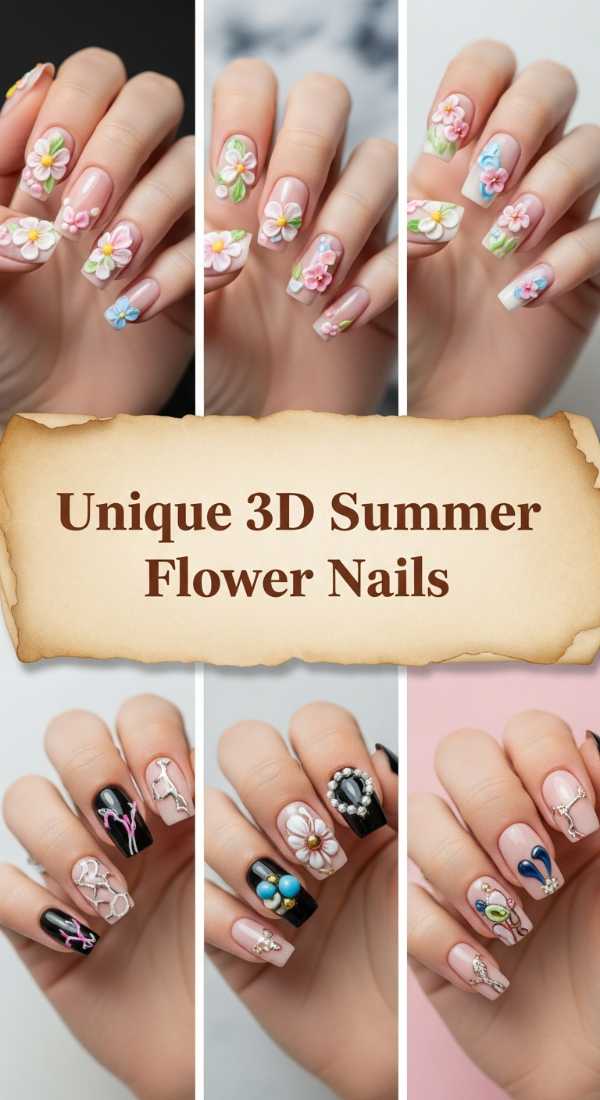 Unique 3d Summer Flower Nails 69e757b84ffde