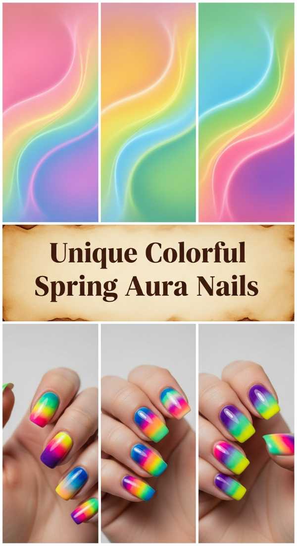 Unique Colorful Spring Aura Nails 69f24a65eee8e
