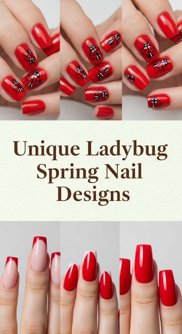 Unique Ladybug Spring Nail Designs 69df1ba518b2e