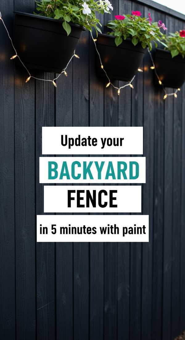 Update Your Backyard Fence In 5 Minutes With Paint 69ee5bc916206