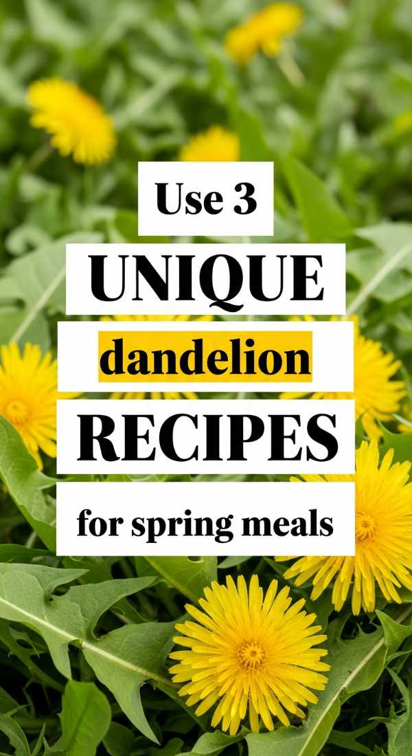 Use 3 Unique Dandelion Recipes For Spring Meals 69e5d13581e54