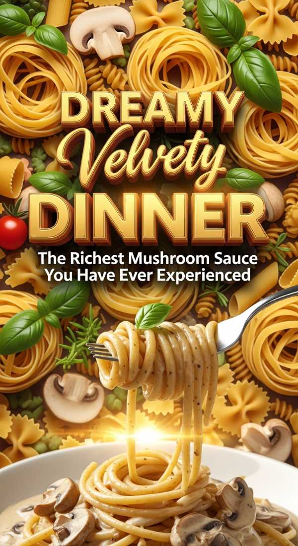 Velvety Creamy Mushroom Pasta 69eb9100e305c