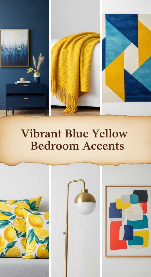 Vibrant Blue Yellow Bedroom Accents 69e64b75113e7