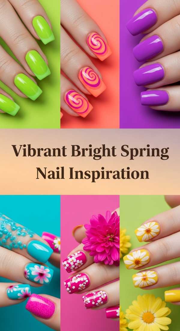 Vibrant Bright Spring Nail Inspiration 69ecf896d76b8