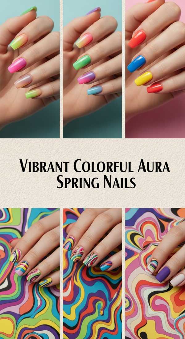 Vibrant Colorful Aura Spring Nails 69ef3c6234446