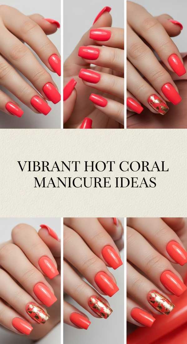 Vibrant Hot Coral Manicure Ideas 69ef3ad80988a