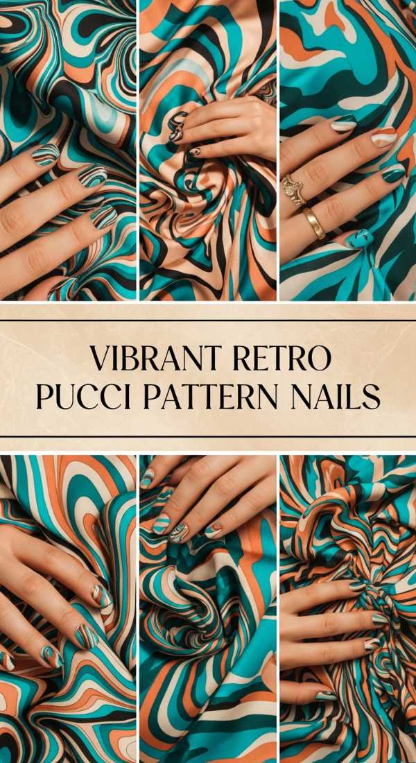 Vibrant Retro Pucci Pattern Nails 69ecf74736b38