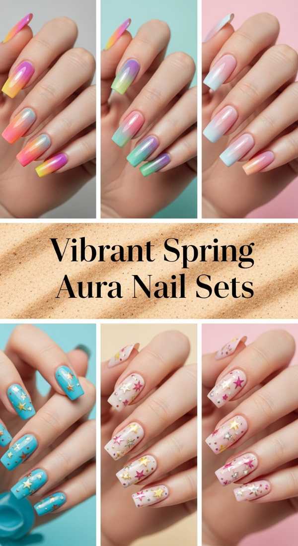 Vibrant Spring Aura Nail Sets 69ef3c74ef6a6