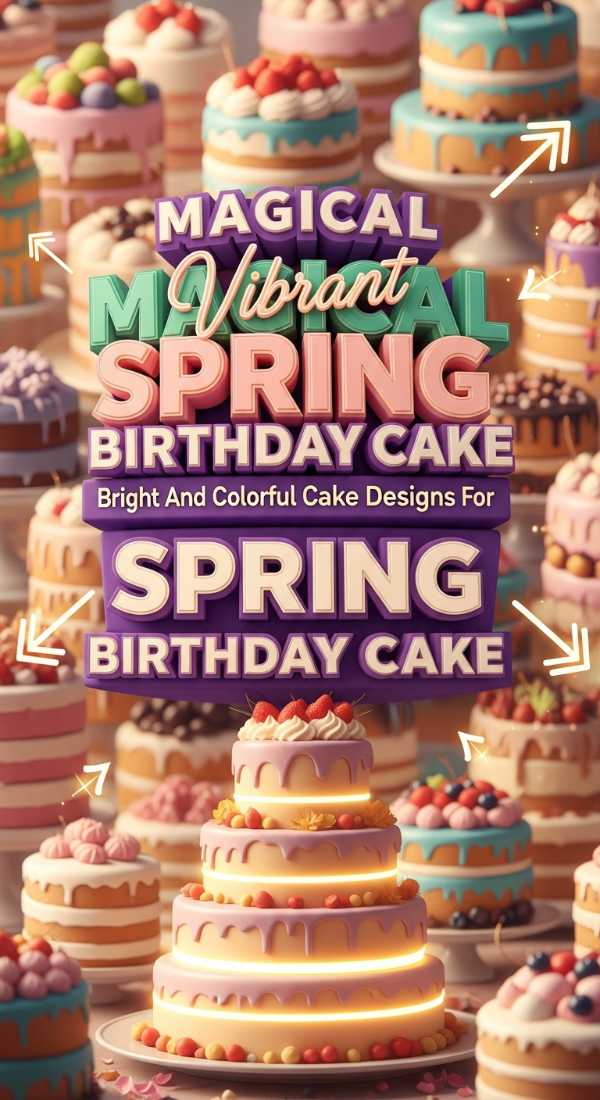 Vibrant Spring Birthday Cake Ideas