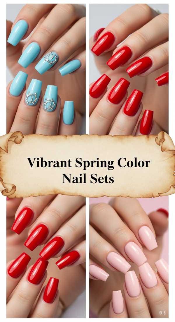Vibrant Spring Color Nail Sets