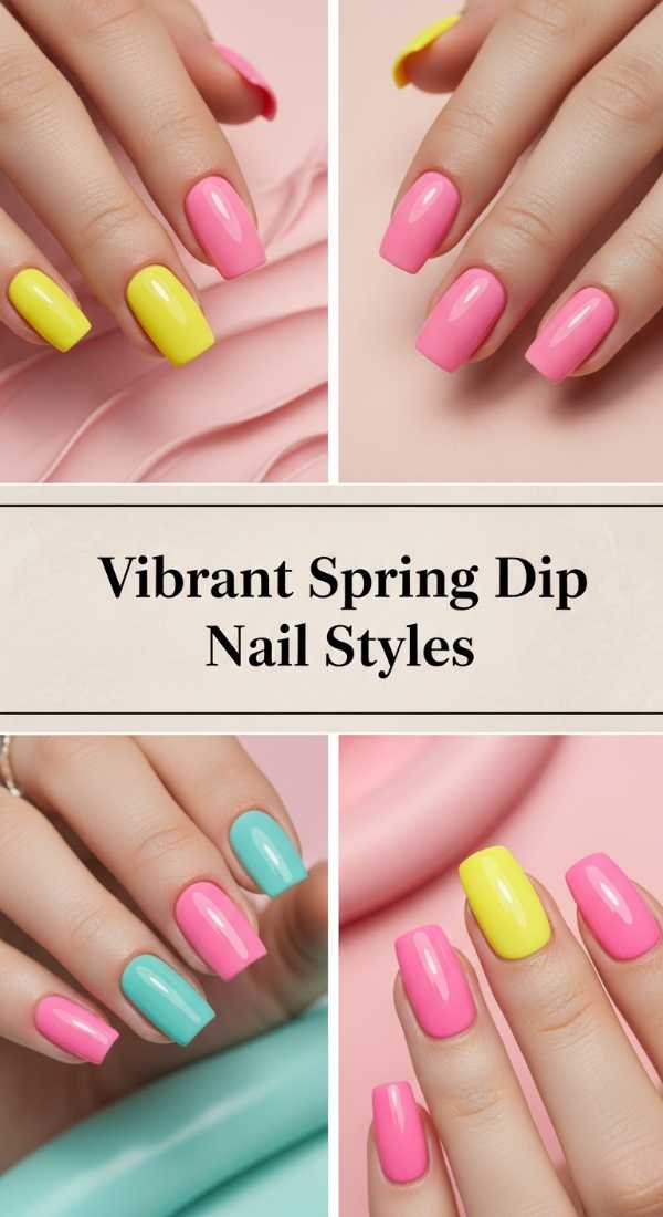 Vibrant Spring Dip Nail Styles 69e5f3dba5416