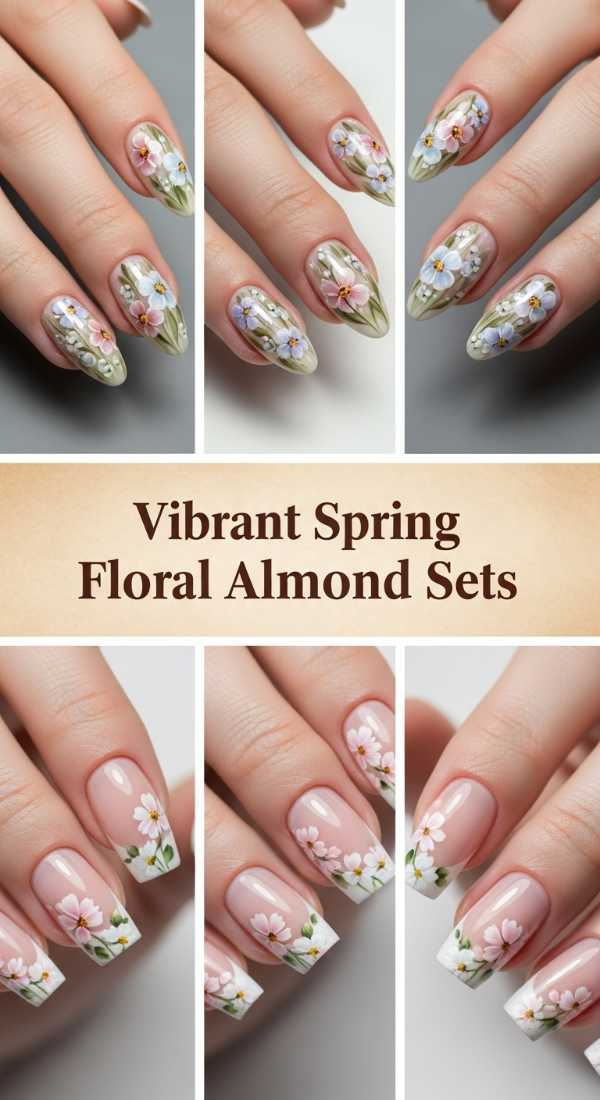Vibrant Spring Floral Almond Sets 69ecf87d35a06