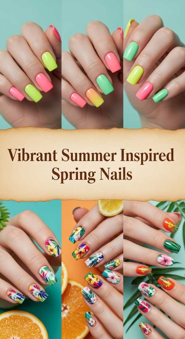 Vibrant Summer Inspired Spring Nails 69f0cc36ddd58