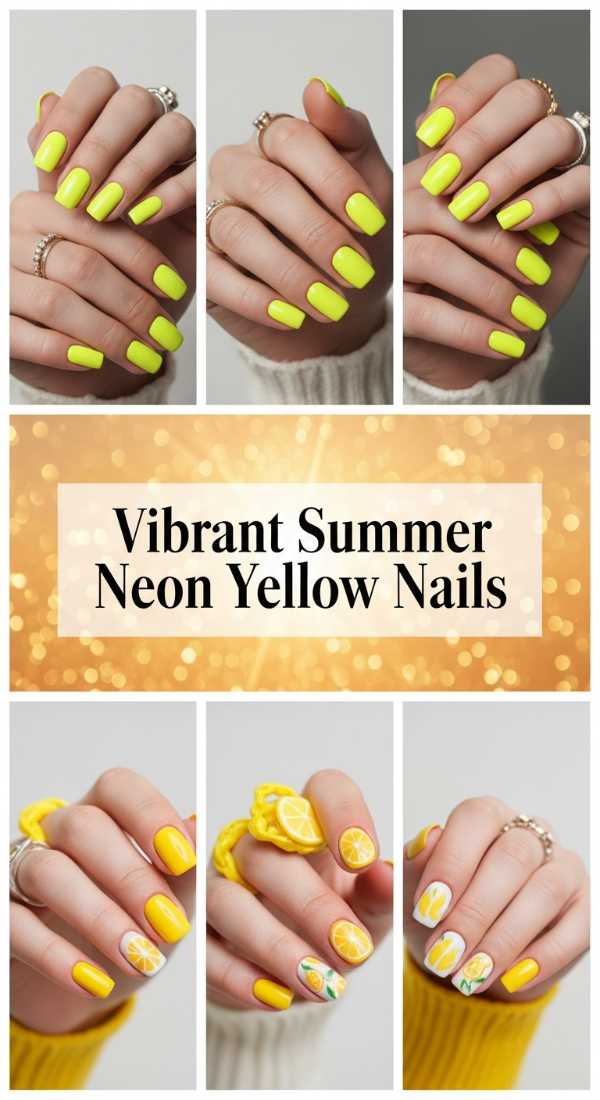 Vibrant Summer Neon Yellow Nails 69f0cc3db20c9
