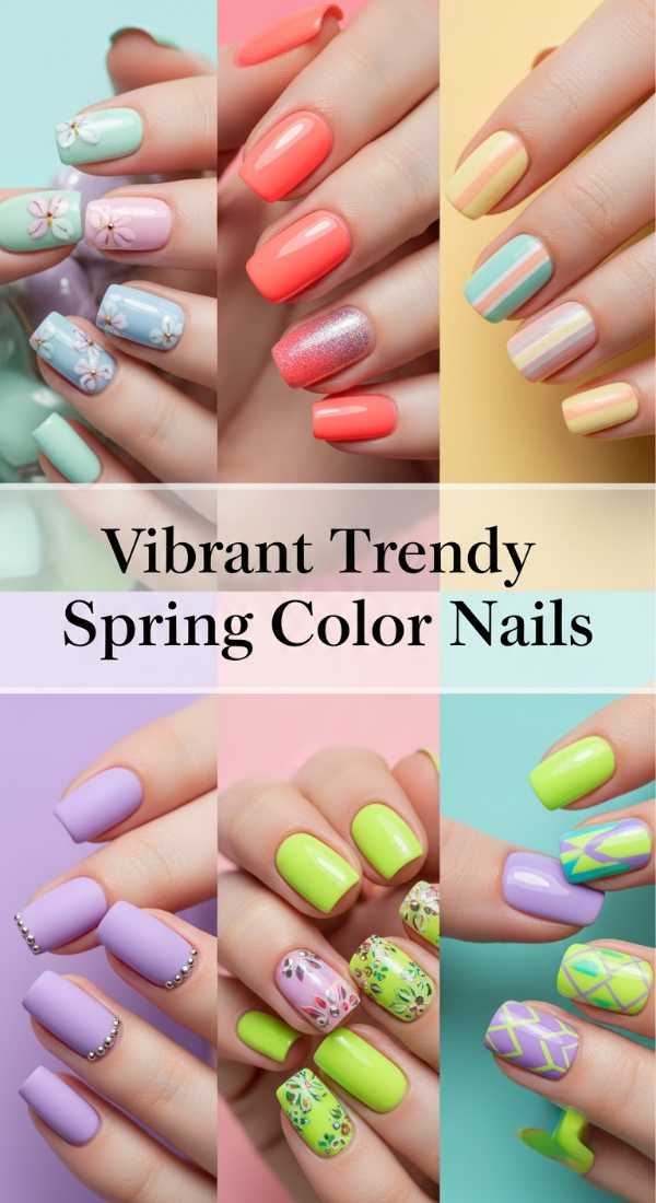 Vibrant Trendy Spring Color Nails 69de45841fcf3