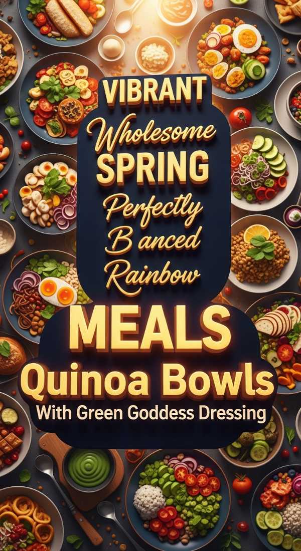 Vibrant Wholesome Green Goddess Quinoa Spring Bowls 69ef027d19576