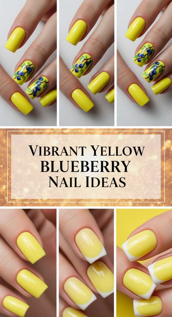Vibrant Yellow Blueberry Nail Ideas 69ef3accbe054