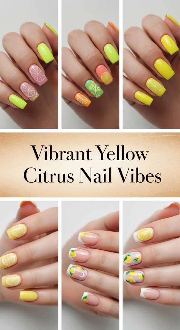 Vibrant Yellow Citrus Nail Vibes 69ee4086c0741