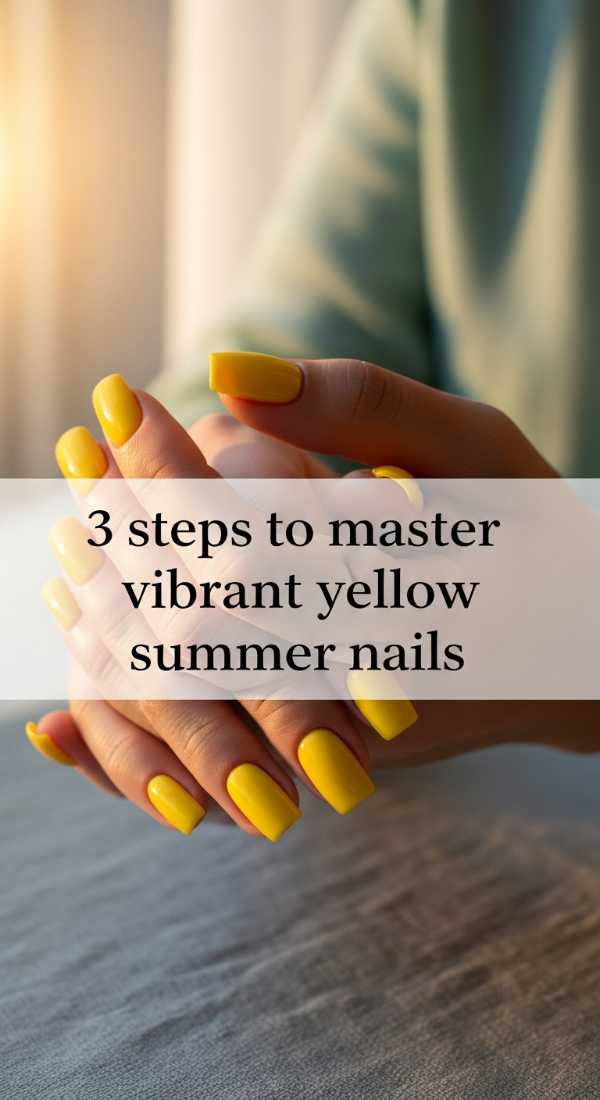Vibrant Yellow Summer Nails Tutorial 69e31ee5484f2