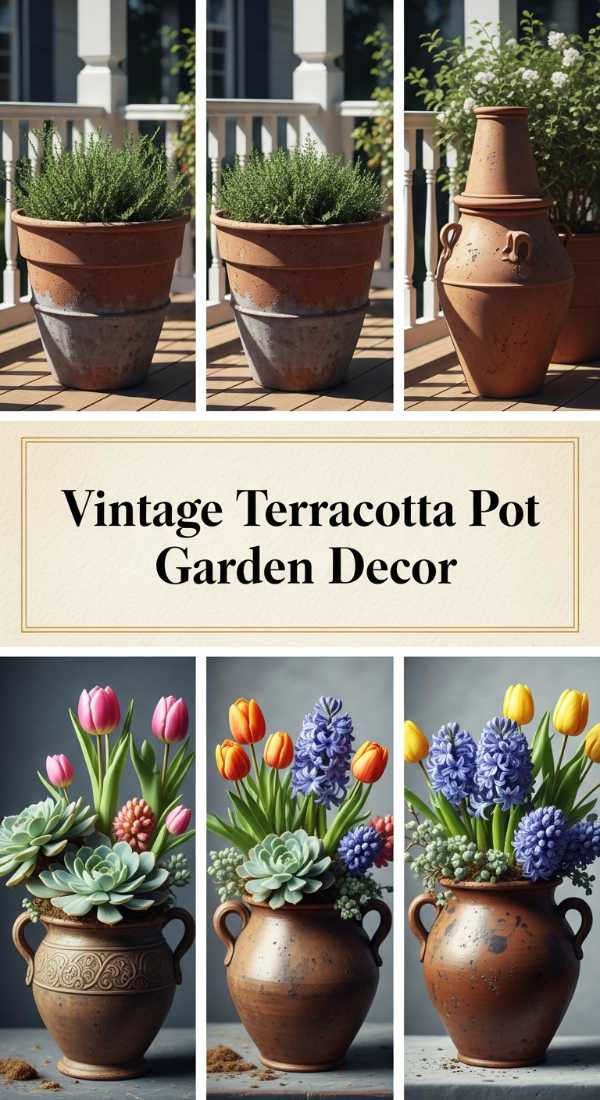 Vintage Terracotta Pot Garden Decor 69e64c63f0e45