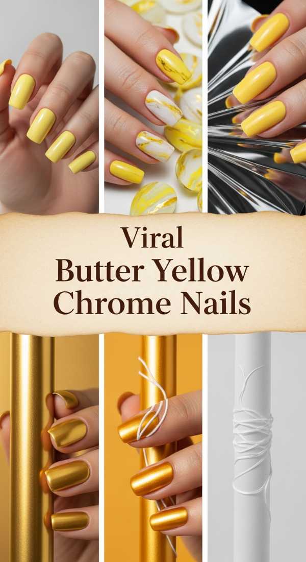 Viral Butter Yellow Chrome Nails 69f32d79ae569