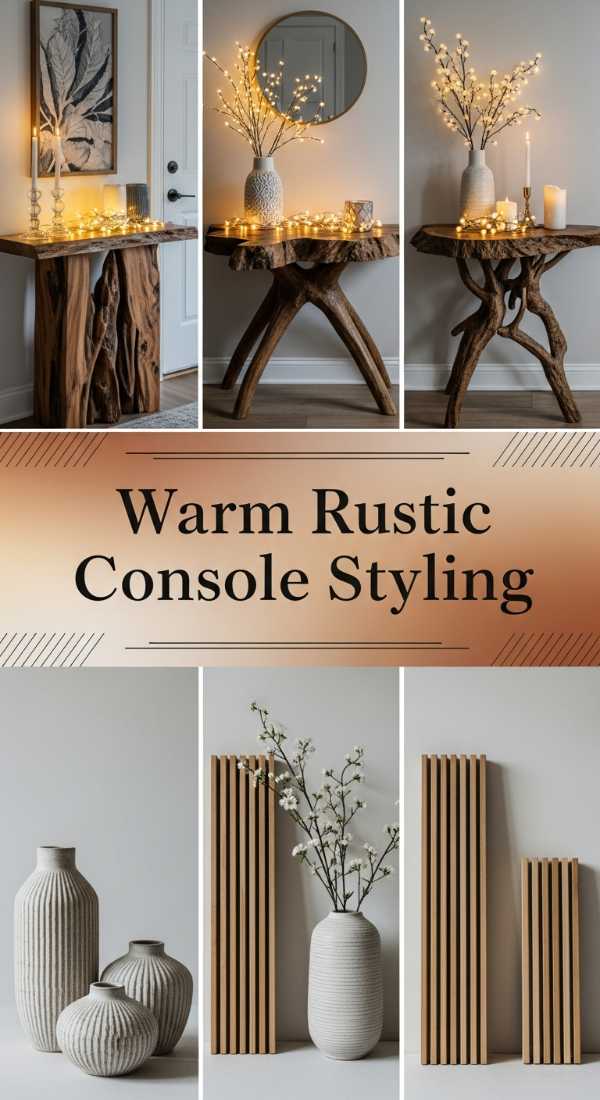 Warm Rustic Console Styling 69ed0338335ad