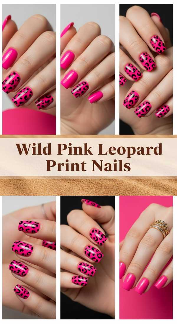 Wild Pink Leopard Print Nails 69f32b7827602