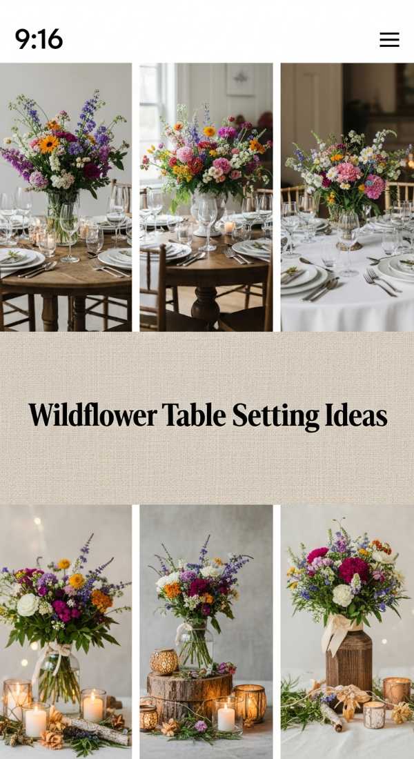 Wildflower Table Setting Ideas 69df43e1a818c