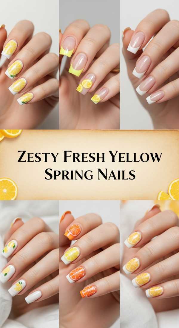 Future Florals & Neon Pastels: The Spring 2026 Nail Aesthetic Blueprint Zesty Fresh Yellow Spring Nails 69df3acb2da02