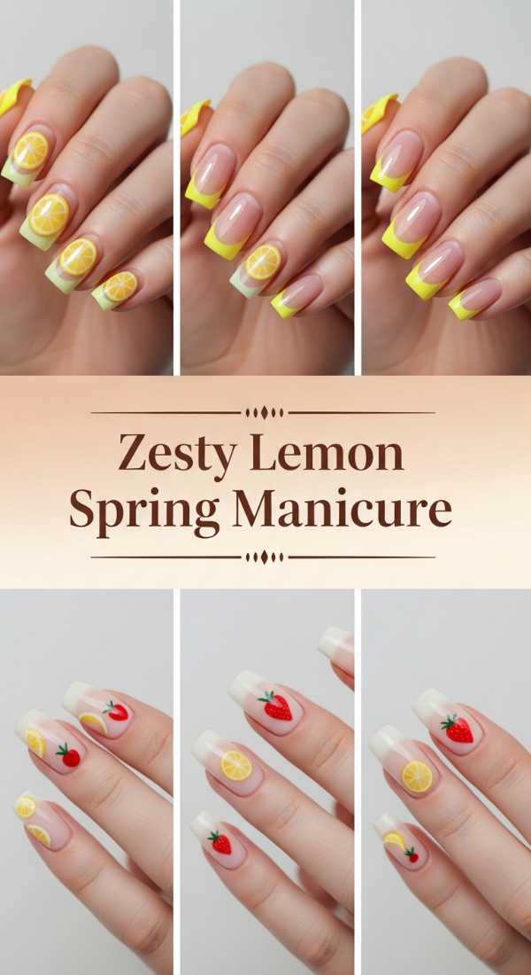 Zesty Lemon Spring Manicure 69e4e4aacb077